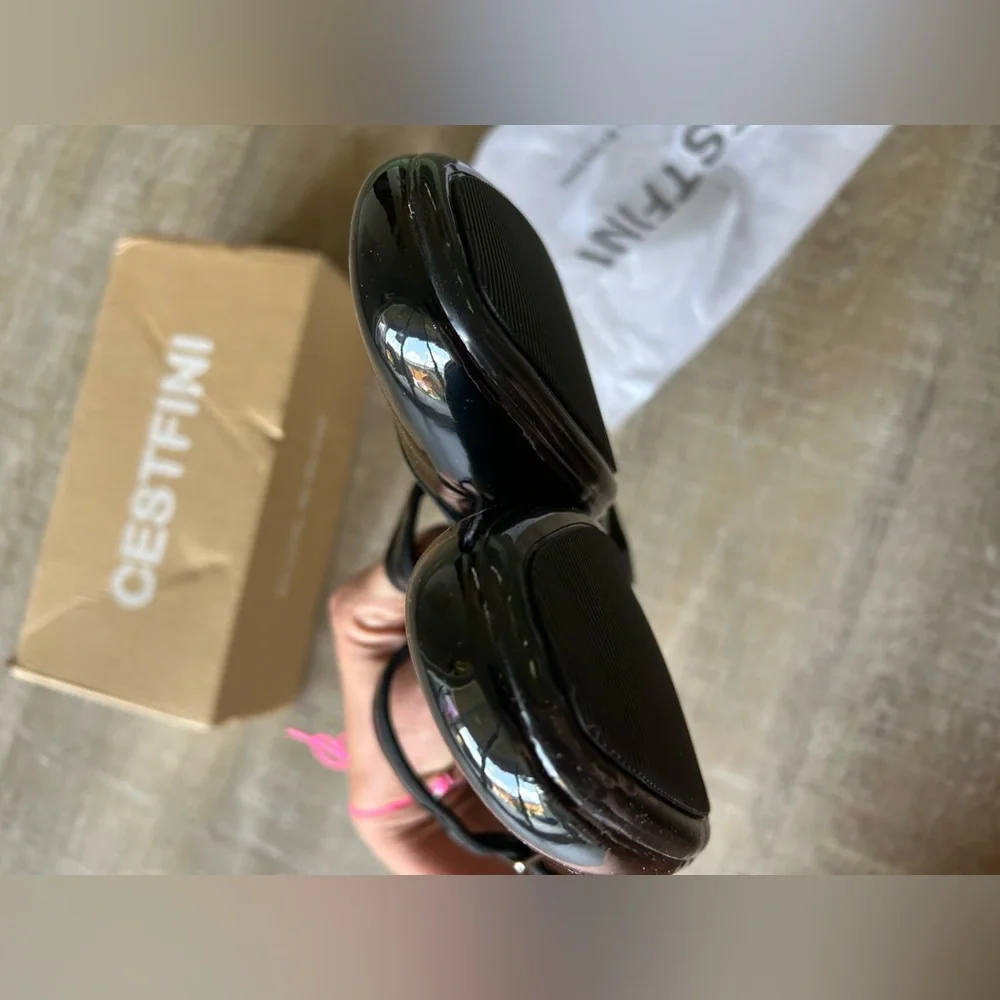 Cestfini Classic Black Mary Jane Flat, Sz 10 - Picture 6 of 10